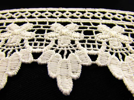 Koronka 6,5cm gipiurowa poly kość słoniowa