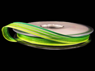 Wstążka 7mm tafta LOLITA neon zielona