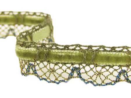 Koronka 1,6cm poliestrowa khaki