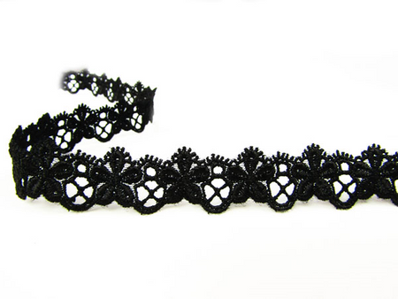 Koronka 2cm gipiurowa czarna