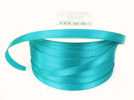 Wstążka 5mm atłas turkus