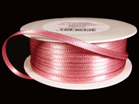 Wstążka 3mm atłas róż indyjski