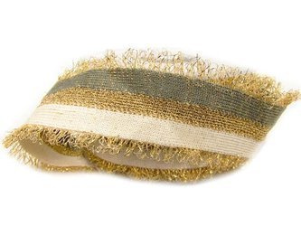 Taśma 40mm ozdobna dziana PASY popiel