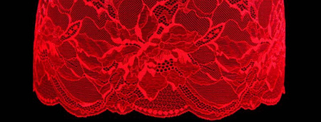 Koronka 12cm elastyczna czerwona