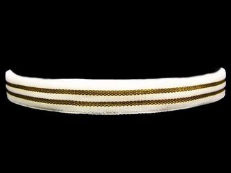 Taśma 10mm elastyczna lampas biało_złota