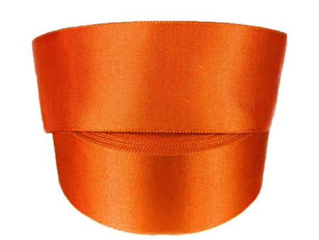 Wstążka 40mm atłas rdza ciemna