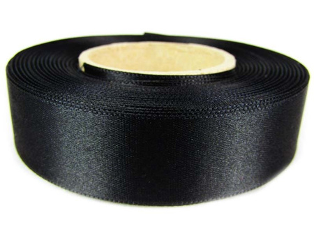 Wstążka 24mm atłas czarna