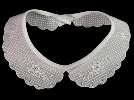 Kołnierzyk BEBE haft bawełna biały