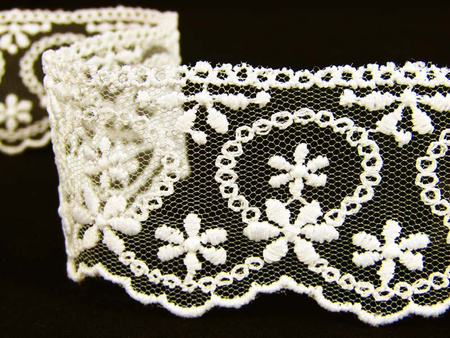 Koronka 4cm tiulowa ivory