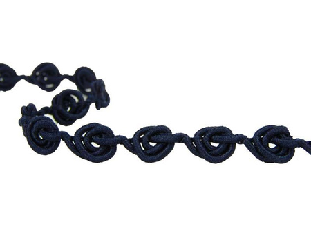 Taśma 0,7cm galonowa RÓŻA ciemny granat