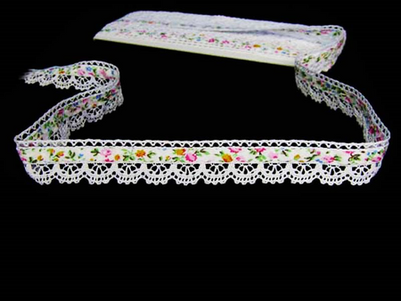 Koronka 1,9cm poliestrowa biała