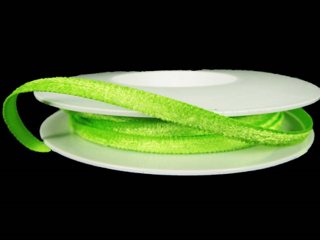 Aksamitka 5mm neon zielona