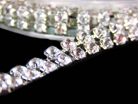 Taśma 4mm łańcuch dwurzędowa cyrkonia