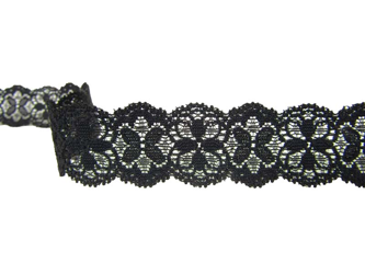 Wstawka 2,5cm elastyczna czarna