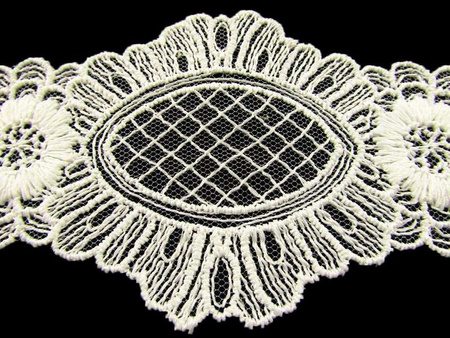 Wstawka 6,5cm tiulowa ivory