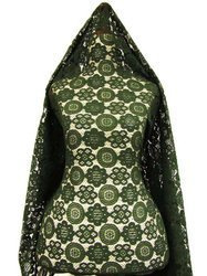 Koronka 155cm stabilna ciemnozielona