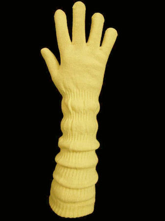 Rękawiczka długa marszczona krem