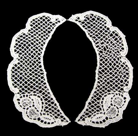 Kołnierzyk damski gipiura biały