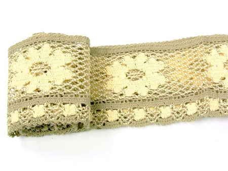 Koronka 8,5cm bawełna natural-len