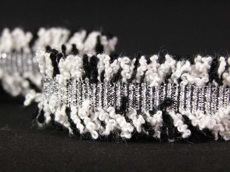 Taśma 1,5cm ryps "CHANEL" srebrna