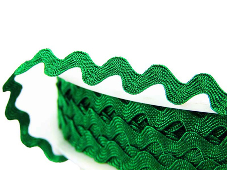 Taśma 7,7mm zygzak wiskoza zielona