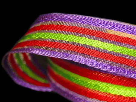 Wstążka 15mm atłas PASKI fiolet