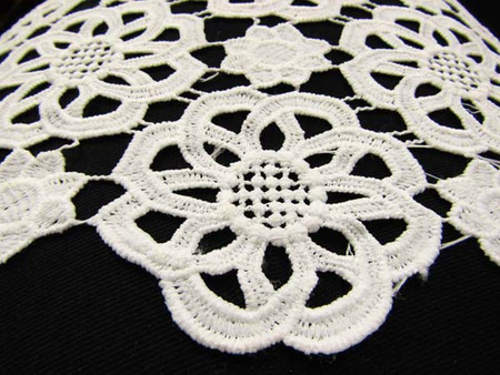 Koronka 135cm gipiurowa ivory