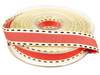Taśma 15mm tkana VINTAGE STITCH czerwona