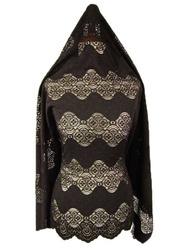 Koronka 140cm poliesterowa czarna