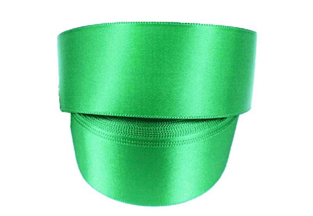 Wstążka 40mm atłas żywozielona