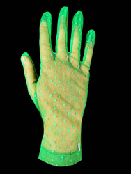 Rękawiczka tiul kropka zielona