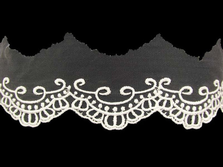Koronka 8cm tiulowa biała
