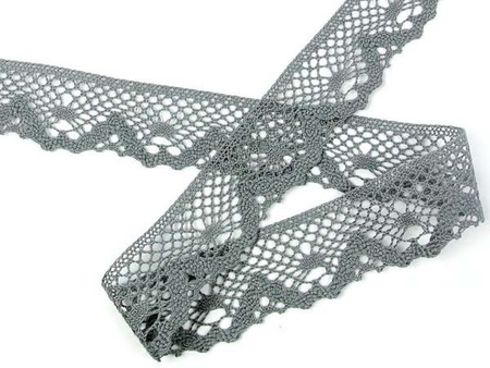 Koronka 4cm bawełniana popiel