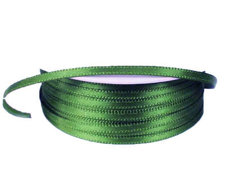 Wstążka 3mm atłas ciemnozielona