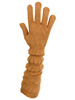 Rękawiczka długa marszczona camel