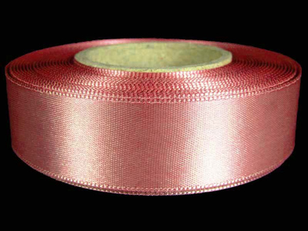 Wstążka 24mm atłas róż indyjski