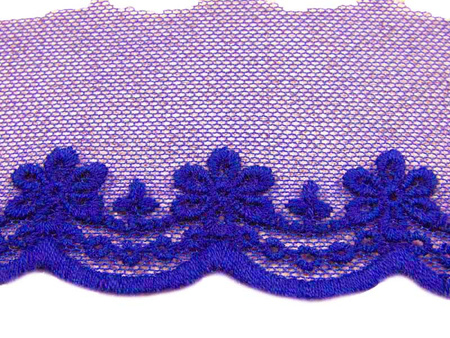 Koronka 4cm tiulowa niebiesko atramentowa