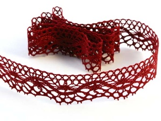 Koronka 2,7cm bawełniana bordo
