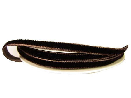 Aksamitka 5mm ciemny brąz