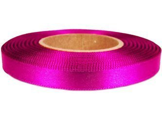 Wstążka 10mm atłas róż fuksja