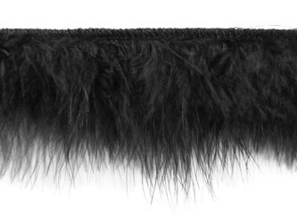 Taśma 6,5cm piórowa MARABUT czarna