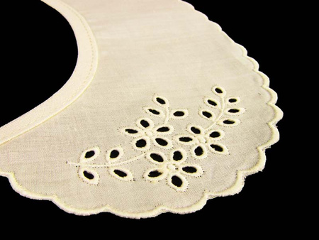 Kołnierzyk młodzieżowy haft bawełna natural