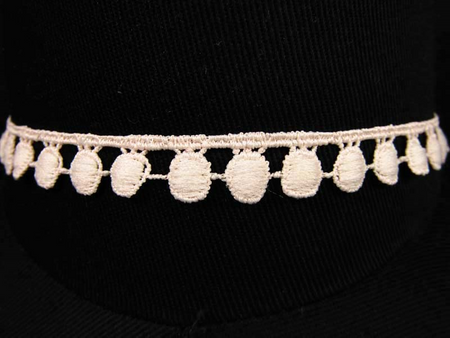 Taśma 1cm BĄBELEK poliester morela