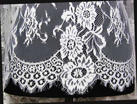 Koronka 140cm tiulowa podkład biała