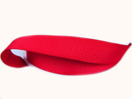 Taśma 15mm ryps poliestrowa czerwona