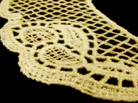 Kołnierzyk damski gipiura natural