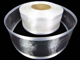 Wstążka 40mm organtyna LAMÓWKA biała