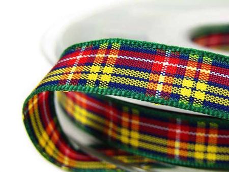 Wstążka 10mm kratka szkocka Buchanan