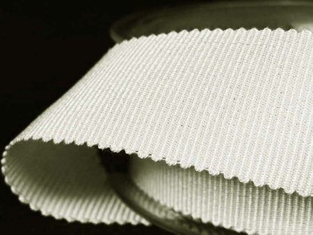 Taśma 25mm ryps bawełniana biała