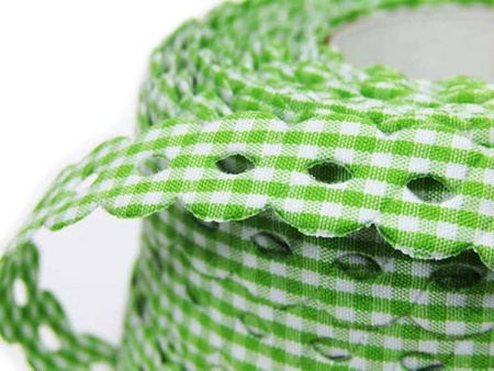 Wstążka 15mm poly PEPITO WARKOCZ pistacjowa